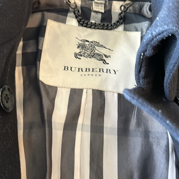 Burberry wool/cashmere trench coat size 2 - Picture 4 of 5